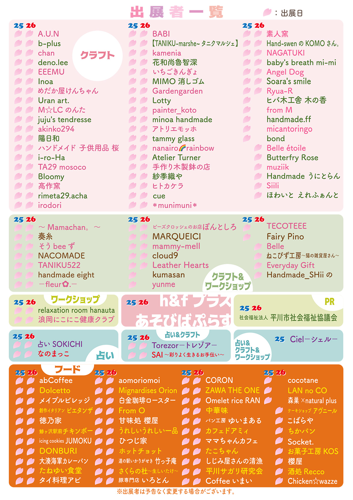 ぷらすマルシェin平川さくらまつり2026