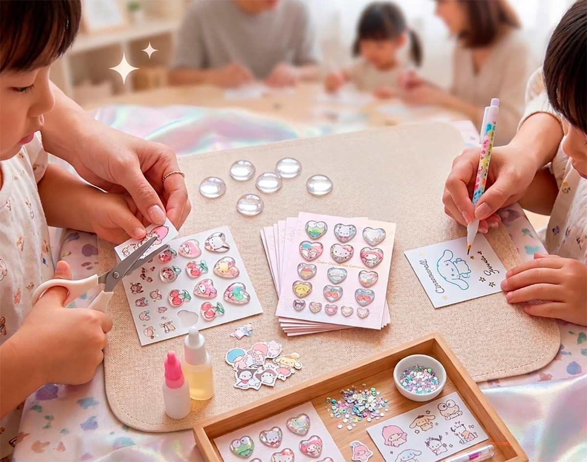 親子でたのしむ！ぷっくりシールづくり